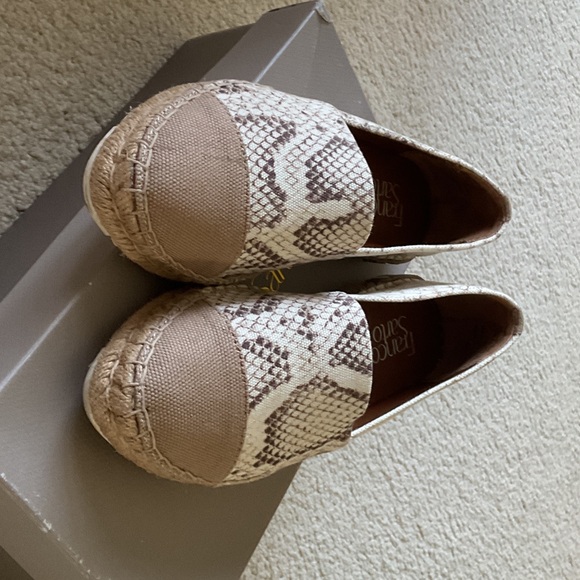 Franco Sarto Snakeskin Espadrilles - Cream and Brown - Picture 2 of 5